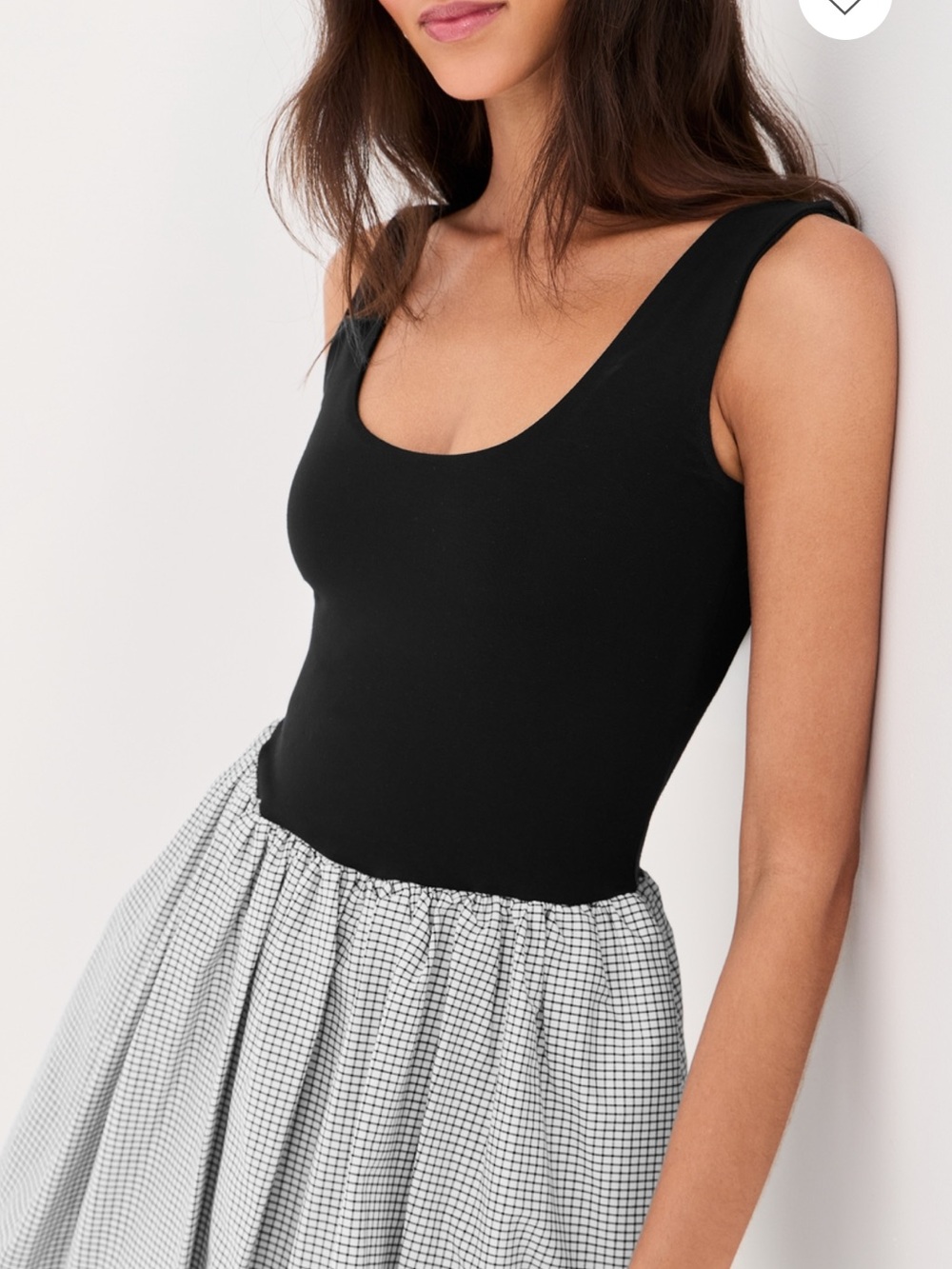 Scoop Neck Mini Dress in Black